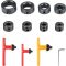 Jognee Fúróütköző gyűrű és fúrókulcs készlet racsnikhoz, 8 darab 3mm és 16mm közötti fúrótokmány (10 mm/13 mm/16 mm)
