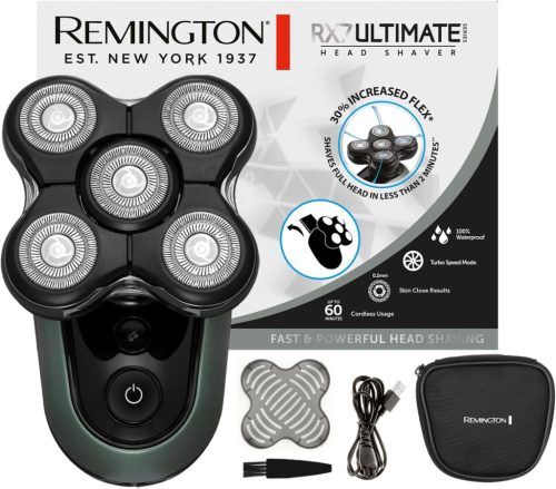 Aparat de ras electric Remington XR1600 pentru bărbați - 5 capete de ras, funcție Turbo, tăiere de 0,2 mm, autonomie 60 de minute, rezistent la apă, trimmer rabatabil