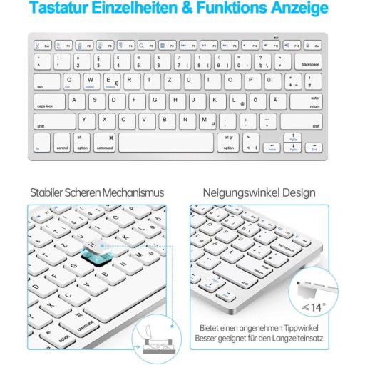 Set tastatură și mouse wireless Bluetooth LEAPEST pentru tabletă, iPad, laptop și telefon