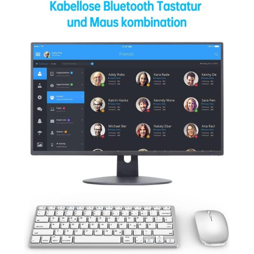 Set tastatură și mouse wireless Bluetooth LEAPEST pentru tabletă, iPad, laptop și telefon