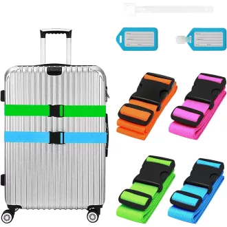   YORFULL Bőrönd Rögzítő Szíj 4 db Utazási Táska Biztosító Szalag 180 cm