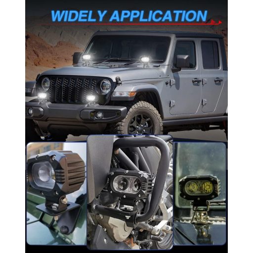 BraveWAY 80W 8000LM LED pracovné svetlo biele 6500K motocykel traktor 4x4 off-road