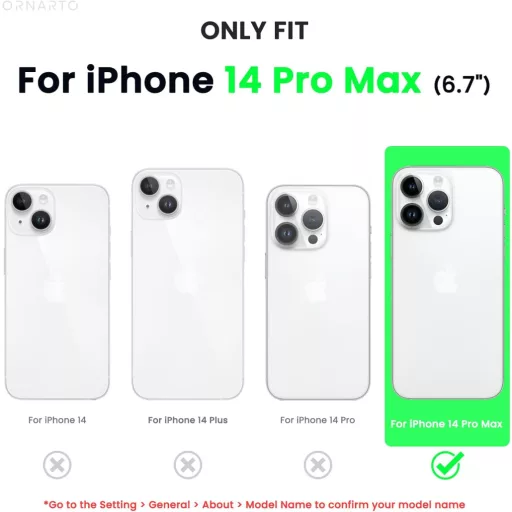 ORNARTO Ochranné puzdro pre iPhone 14 Pro Max – Matné čierne puzdro odolné voči odtlačkom prstov s protišmykovou úpravou a ochranou pomocou vzduchových vankúšov, s 2 chráničmi fotoaparátu a 2 chráničmi displeja