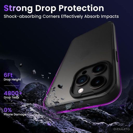 ORNARTO iPhone 14 Pro Max Védőtok - Matt Fekete Ujjlenyomatmentes Csúszásgátló Tok Légpárnás Védelemmel, 2 Kamera és 2 Kijelzővédővel

AI: O