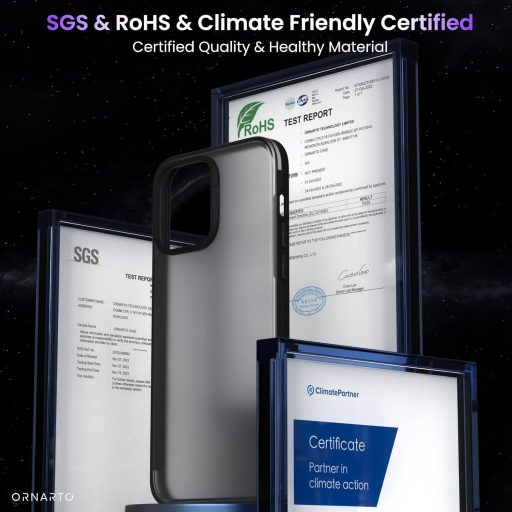 ORNARTO iPhone 14 Pro Max Védőtok - Matt Fekete Ujjlenyomatmentes Csúszásgátló Tok Légpárnás Védelemmel, 2 Kamera és 2 Kijelzővédővel

AI: O