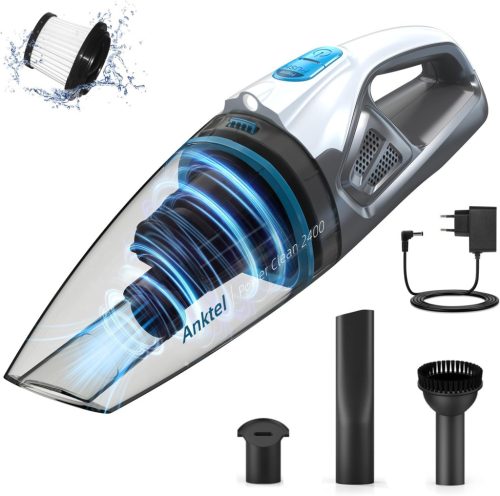 Aspirator portabil fără fir Anktel 9000Pa cu LED, umed și uscat, filtru HEPA - PowerClean 2400