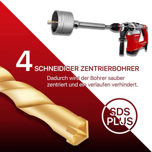 hsawbit 40 mm SDS Plus fúrószár készlet kőművesmunkához, betonhoz és márványhoz