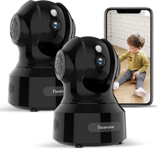 PANAMALAR 1080P WiFi IP Kamera - 350° Forgatható Beltéri Biztonsági Kamera Éjjellátóval, Kétirányú Hanggal, Alexa Támogatással Babafigyelésh