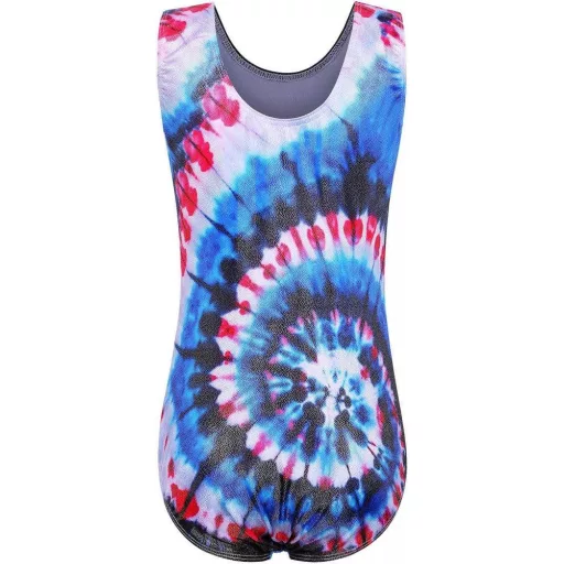 ZNYUNE Dievčenské Čierne Batikované Gymnastické Tanečné Šaty - Viacfarebné, 6A