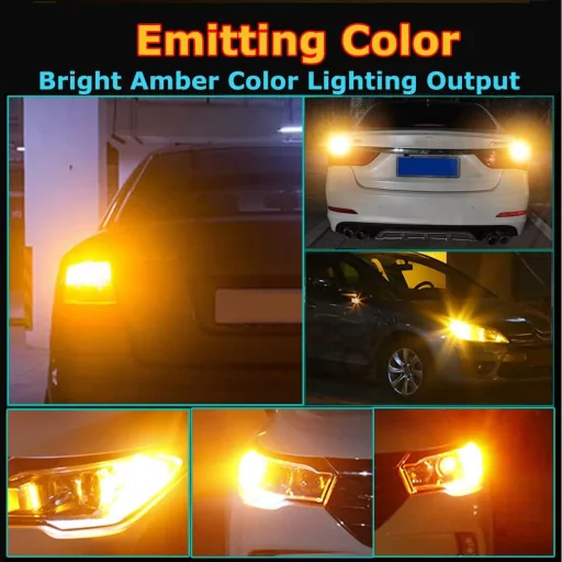 Eseastar S25 BA15S LED izzó sárga 180° irányjelzéshez 34SMD 2db