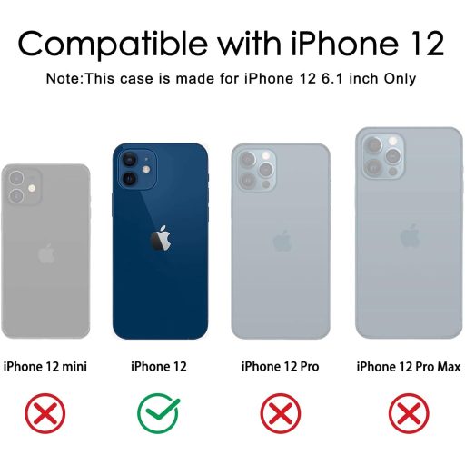 Set 2 huse iPhone 12 din silicon lichid - Husă de protecție premium cu căptușeală din microfibră, decupaje precise, pentru iPhone 12 (2020) 6.1"