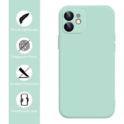 AK 2 db Folyékony Szilikon iPhone 12 Tok - Mikroszálas Bélésű Prémium Védőtok, Pontos Nyílásokkal, iPhone 12 (2020) 6,1" Készülékhez

AI: I'