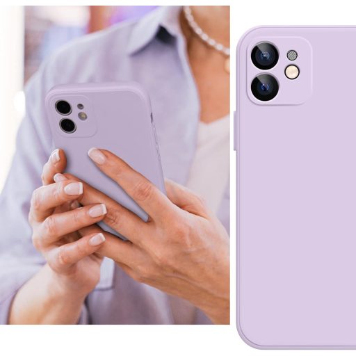 Set 2 huse iPhone 12 din silicon lichid - Husă de protecție premium cu căptușeală din microfibră, decupaje precise, pentru iPhone 12 (2020) 6.1"