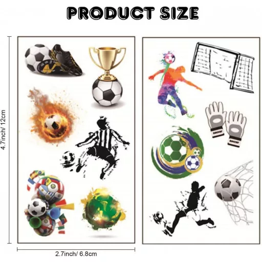 Qpout 20 tatuaje cu fotbal pentru copii - Decor Cupa Mondială