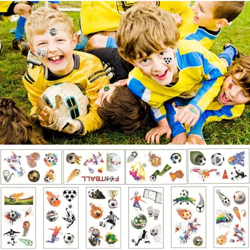 Qpout 20 tatuaje cu fotbal pentru copii - Decor Cupa Mondială