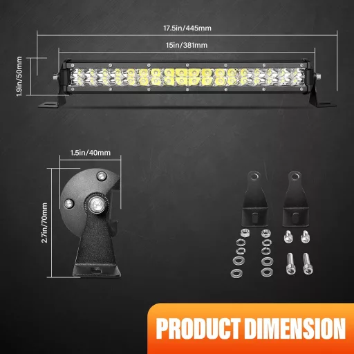 Willpower 38 cm 108 W LED munkalámpa 12V/24V vízálló offroad traktor teherautó