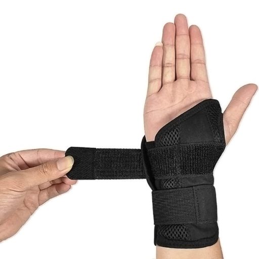 NuCamper Légáteresztő Csuklótámasz Fém Sínnel, Állítható Csukló Rögzítő Nőknek és Férfiaknak