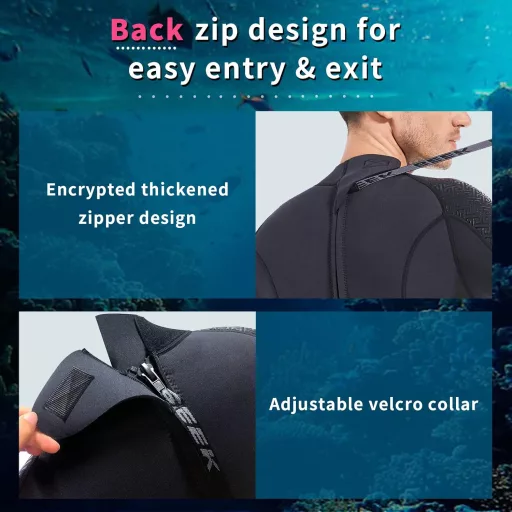 BEEK Neoprén Wetsuit 3mm UV Védelem Férfi Női Búvárkodás Úszás