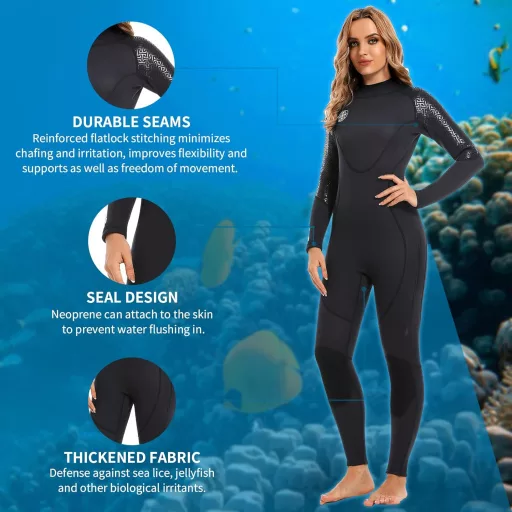 BEEK Neoprén Wetsuit 3mm UV Védelem Férfi Női Búvárkodás Úszás