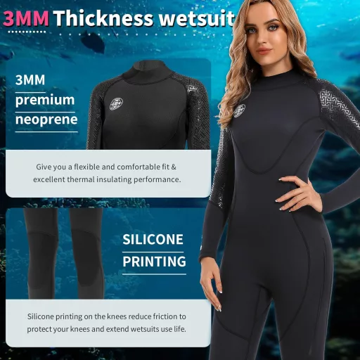 Costum de neopren BEEK 3mm Protecție UV Bărbați Femei Scufundări Înot