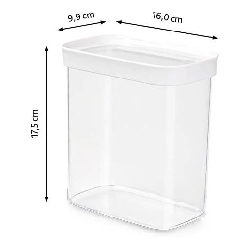 Emsa Optima 1.6L Téglalap Ételtartó Friss Zár Átlátszó Snaplock