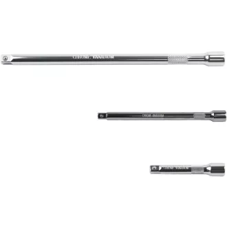   Set de Extensoare Pivotante YEBOCIYO, 3 Bucăți, Adaptor Cheie Tubulară 1/4", Extensie Clichet, 50/100/150mm, Oțel Crom Vanadiu