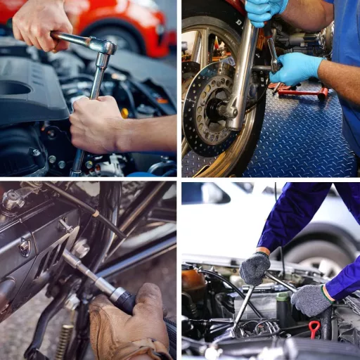 Set de Extensoare Pivotante YEBOCIYO, 3 Bucăți, Adaptor Cheie Tubulară 1/4", Extensie Clichet, 50/100/150mm, Oțel Crom Vanadiu