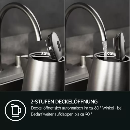 Rýchlovarná kanvica AEG Deli 5 1,7 l 2400 W 5 nastavení teploty nerezová oceľ