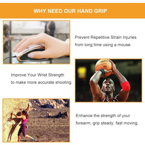 Set de antrenament pentru mâini COVVY, set de întărire a prizei cu 5 trepte, pentru exerciții de degete cu metal