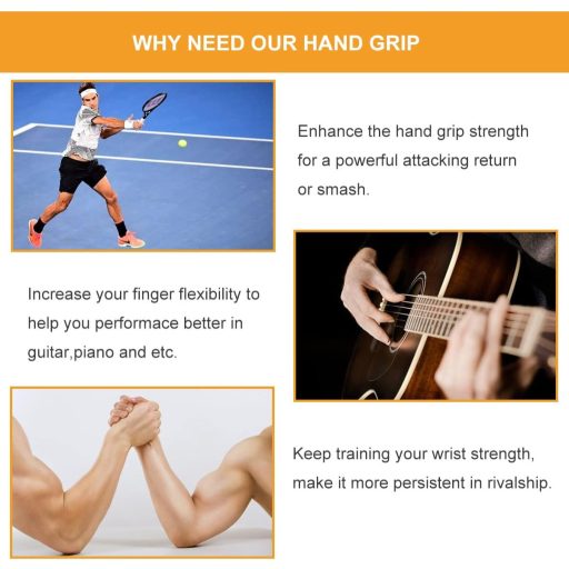 Set de antrenament pentru mâini COVVY, set de întărire a prizei cu 5 trepte, pentru exerciții de degete cu metal