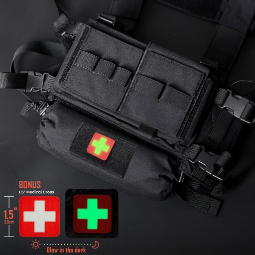 WYNEX Taktikai Elsősegély Pouch Hook-N-Loop Mellény Hordozható Trauma Táska