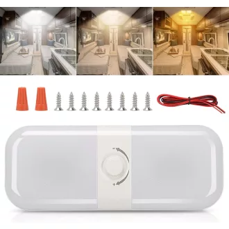   SUPAREE 12V-os LED lámpa lakóautóba, 3 színhőmérséklettel, szabályozható - Plastic