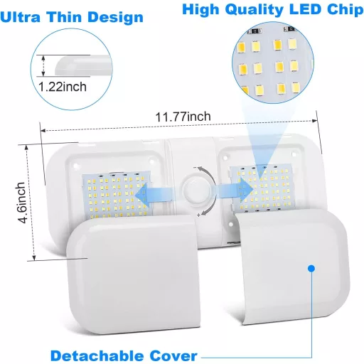 SUPAREE 12V-os LED lámpa lakóautóba, 3 színhőmérséklettel, szabályozható - Plastic