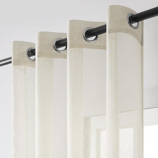 Topfinel Bézs Fényáteresztő Függöny 225x140cm, Hálószobába, Nappaliba