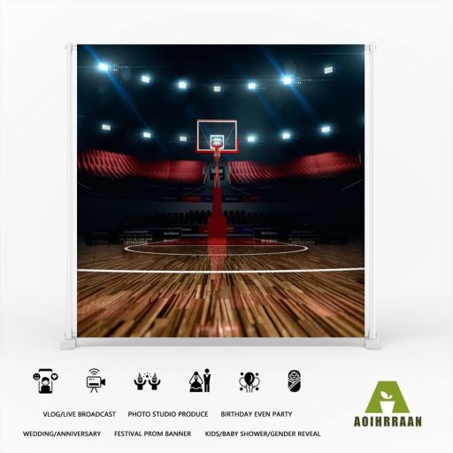 Aoihrraan 3x3m Kosárlabda Pályafotó Háttér Stadion Sportverseny Dekoráció