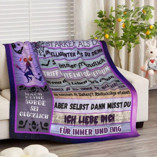 150 x 130 cm-es takaró, Német felirattal