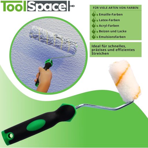 ToolSpace 10 darabos festőhenger szett 7cm - poliakril festékhez, bárány gyapjú