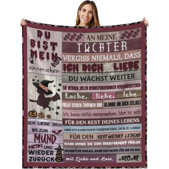   Lágy, ölelhető takaró lányomnak, ajándék takaró, pozitív üzenetekkel, születésnapra,