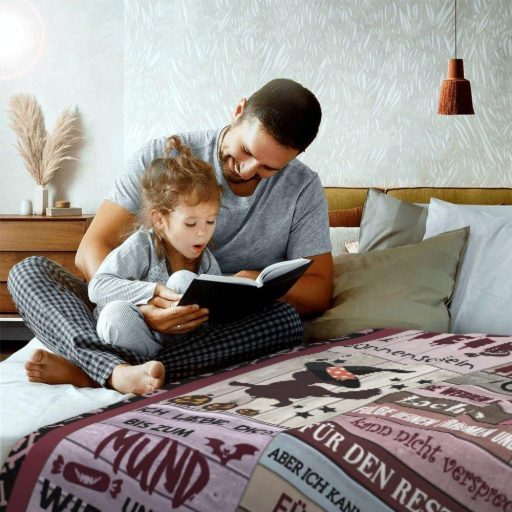 Lágy, ölelhető takaró lányomnak, ajándék takaró, pozitív üzenetekkel, születésnapra,