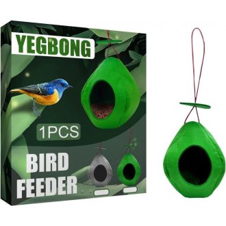   Akasztós Madáretető filc anyagból, könnyen tisztítható 12,8*16,5 cm, 18,5 cm (kötél)