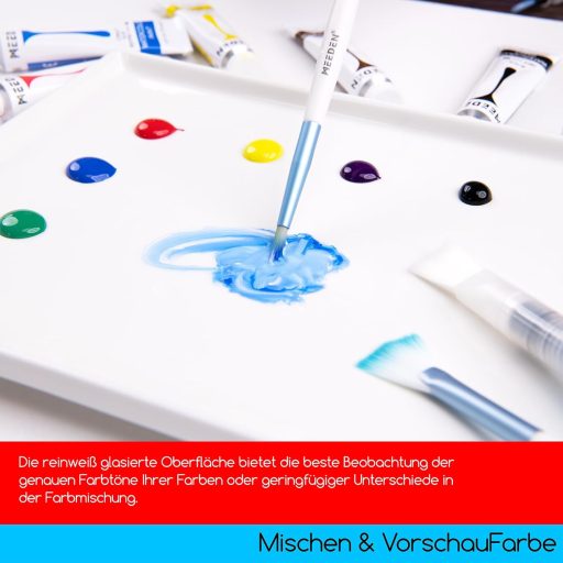 MEEDEN Kerámia Festőpaletta Vízfestékhez és Gouache Festéshez