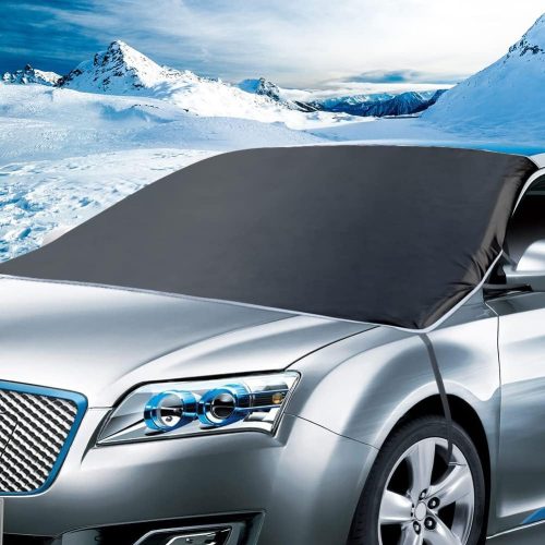 Husa universală pentru parbriz auto - Oxford 600D, protecție împotriva zăpezii, UV, prafului și a ploii (203x121 cm)