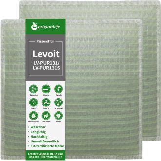   Náhradný vzduchový filter pre Levoit LV-PUR131 / LV-PUR131S, 2 ks umývateľných filtračných vložiek