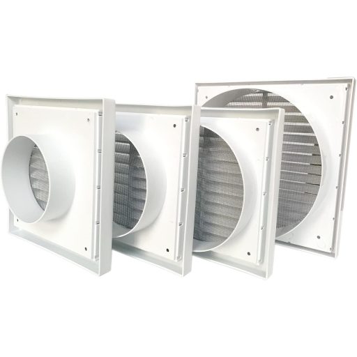 Ventilačná mriežka GEFONG 150mm Biela ABS Plastová Mriežka pre Nástenný Ventilátor Kúpeľňa Kuchyňa Sieťka proti Hmyzu 6 Palcov