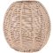 Lazycloud Abajur Rattan Împletit Manual Maro Retro Sticlă de Lustră Rotundă Decorativă Iluminat 15cm