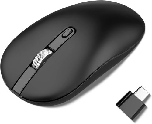 Mouse wireless USB-C Cimetech, 3 niveluri DPI, silențios, compatibil Windows/Mac/Linux