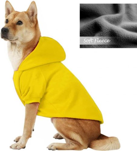 Hanorac Fleece pentru Câini Galben, Mărimea 7XL - Sportiv și Extra-Large
