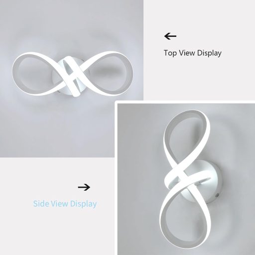 DAXGD Lampă de plafon LED modernă, 20W, design curbat, pentru dormitor, living, bucătărie