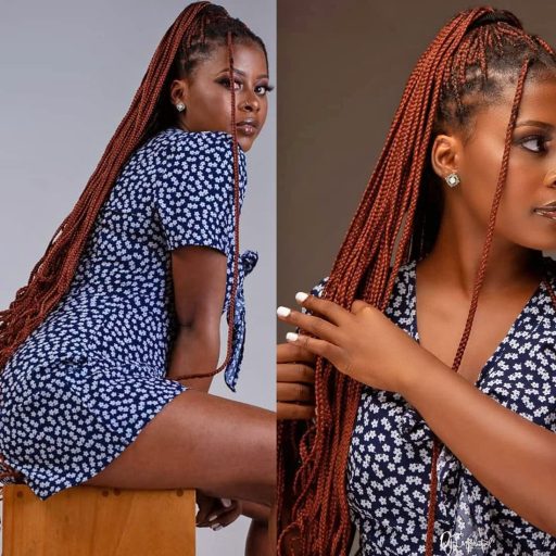 PORSMEER Jumbo Súprava na zapletanie vlasov – 3 ks Syntetické predlžovanie vlasov Kanekalon 60 cm/100g – Tepelne odolné Ombre na zapletanie, Afro copy – Auburn