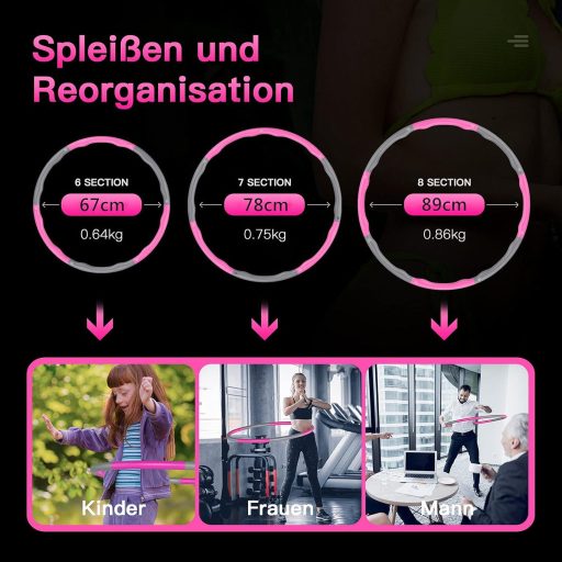 Blisstaar masszázs hula hopp 1 kg edzéshez, fogyáshoz, hasizom formáláshoz